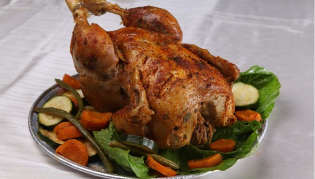 Receta de Gallina rellena de vegetales