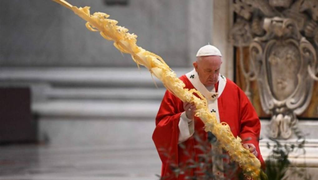 El Papa Francisco en la celebración del Domingo de Ramos
