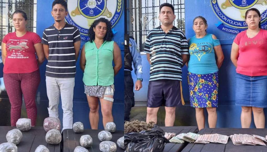 En Atlántida: arrestan a seis personas y decomisan droga y dinero