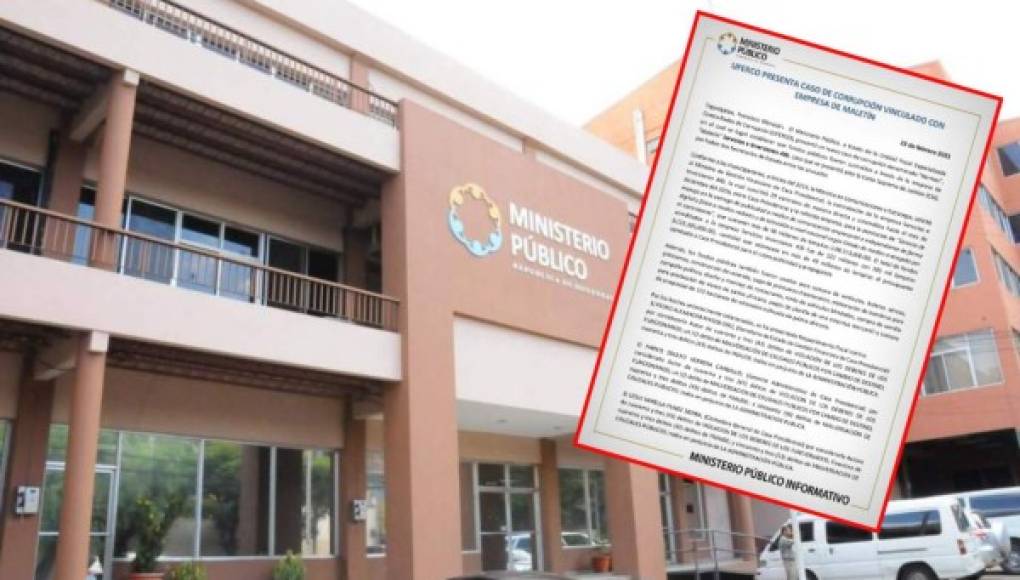Ministerio Público presenta nuevo caso de corrupción vinculado a empresas de maletín