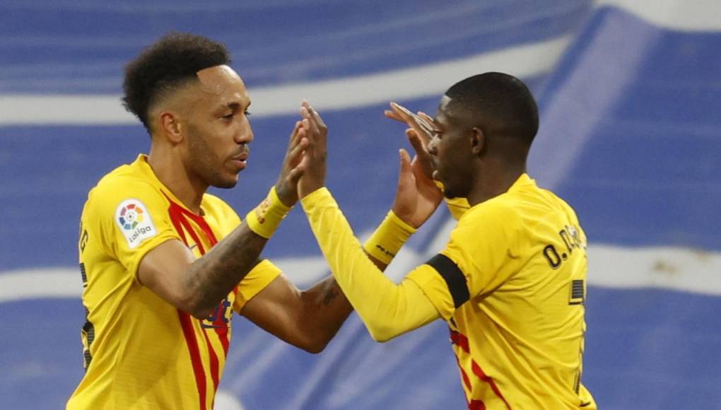 Aubameyang abrió el marcador en el clásico tras gran jugada de Dembélé -  Diario La Prensa