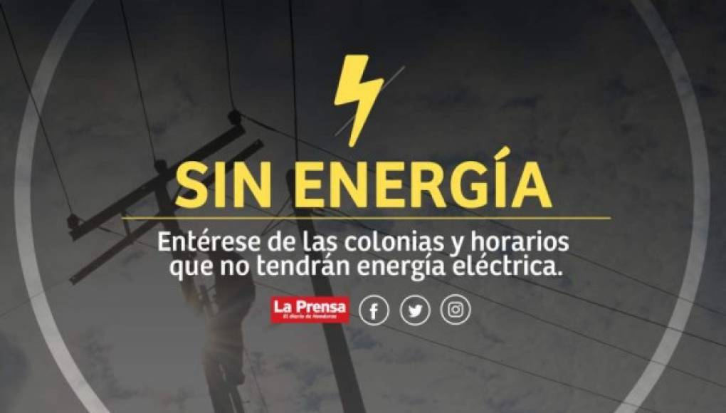 Honduras: Tome nota de las suspensiones de energía para mañana
