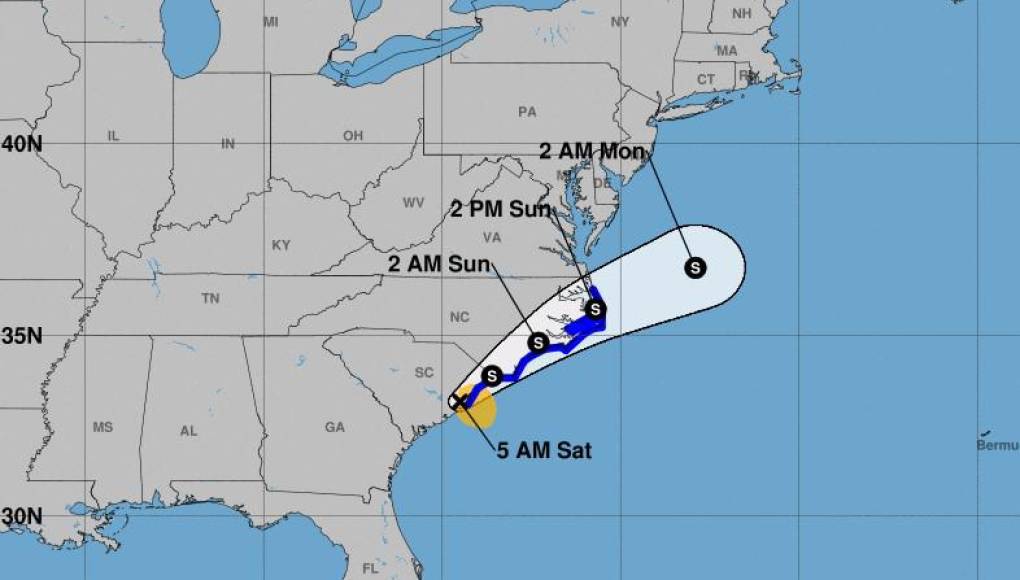 Se forma la tormenta tropical Colin, la tercera en el Atlántico en lo que va de 2022