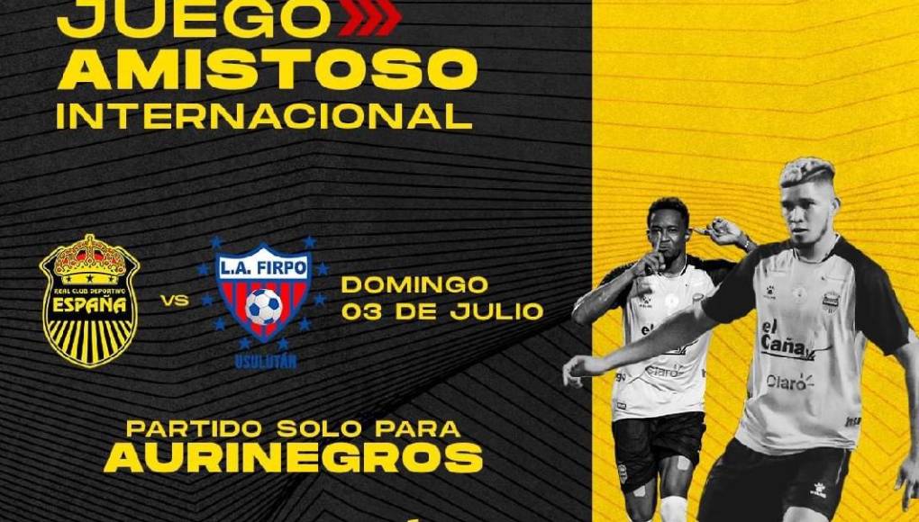 Real España tendrá un amistoso internacional contra equipo de la primera división de El Salvador