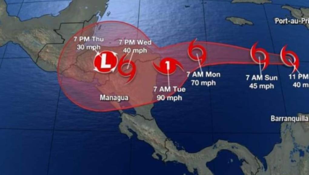 En vivo: Siga la trayectoria del huracán Eta