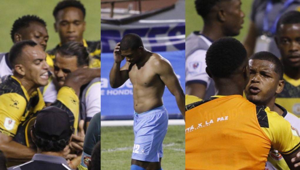 Las imágenes del zafarrancho que se armó en el duelo donde Real España venció 2-1 al Génesis en duelo correspondiente a la jornada 17 del Clausura 2024 de la Liga Nacional.