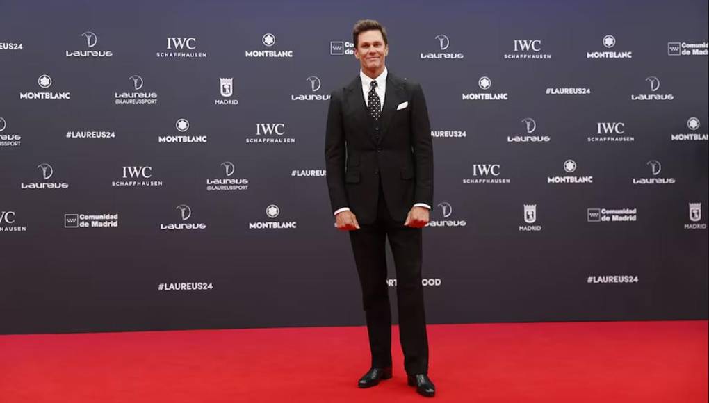 El ex quarterback y ex jugador de la NFL Tom Brady fue uno de los famosos presentes en la gala de los Premios Laureus del Deporte Mundial.