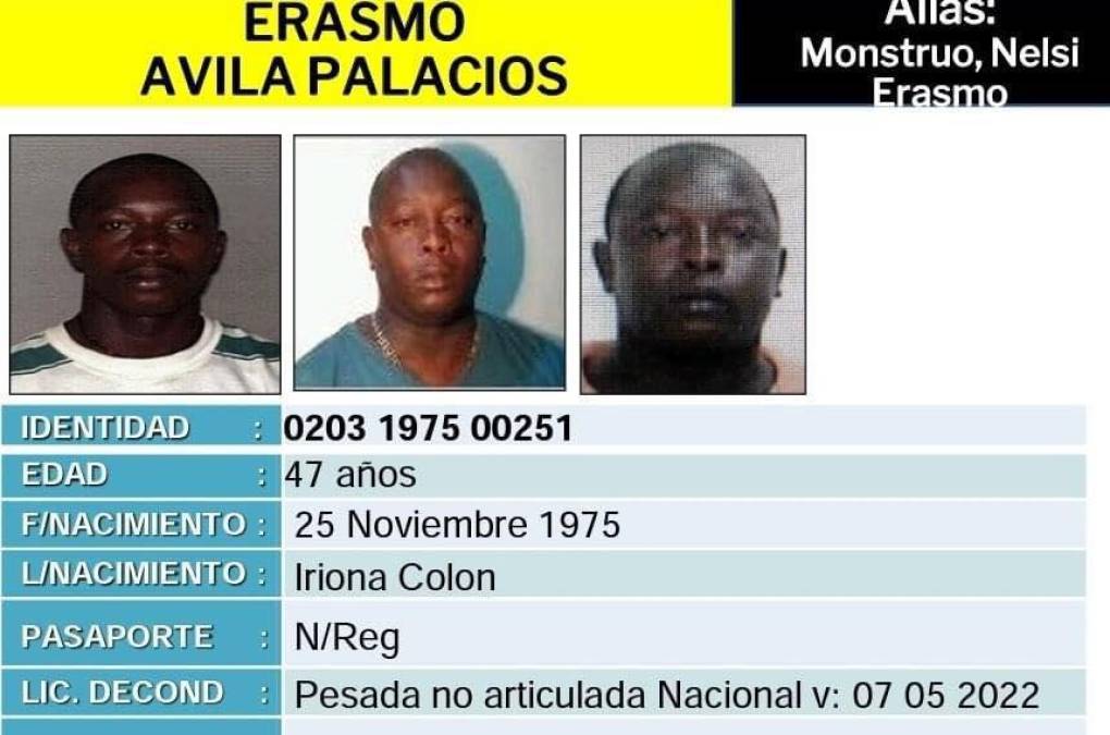 Erasmo Ávila Palacios había sido capturado en 2004 en una operación antidrogas en Nicaragua.