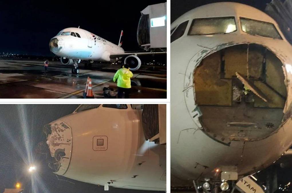 Un<b> avión de Latam Airlines que partió la noche de ayer de Santiago de Chile hacia Asunción, Paraguay, sufrió graves destrozos tras atravesar una tormenta sobre Brasil, informaron medios locales.</b>