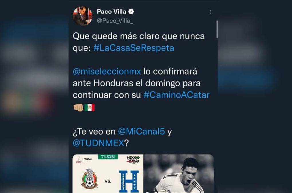Periodistas y medios de comunicación de México han señalado que esperan el triunfo de su selección ante Honduras.