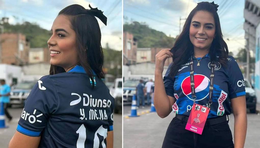 Cristel Osorio revela que es aficionada del Olimpia, pero por Yeison Mejía apoya a Motagua. “Mi corazón es blanco ja, ja, ja, pero claro, siempre lo apoyo a él, no importa cuál sea el rival”.