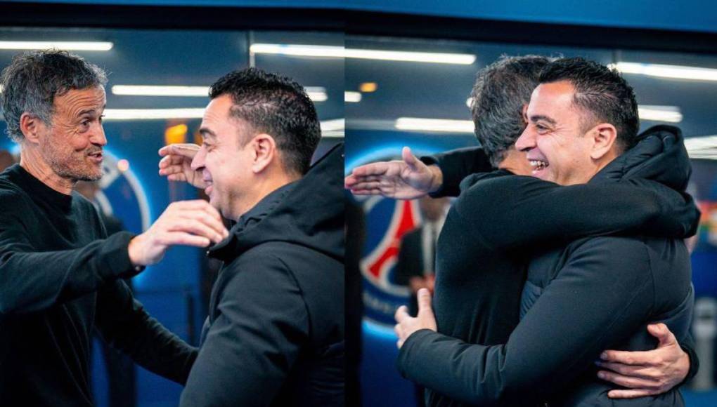 Ambos técnicos se saludaron, antes del calentamiento, de forma cariñosa y efusiva. Los dos entrenadores, muy sonrientes, se abrazaron, hasta en dos ocasiones, y estuvieron unos minutos hablando.