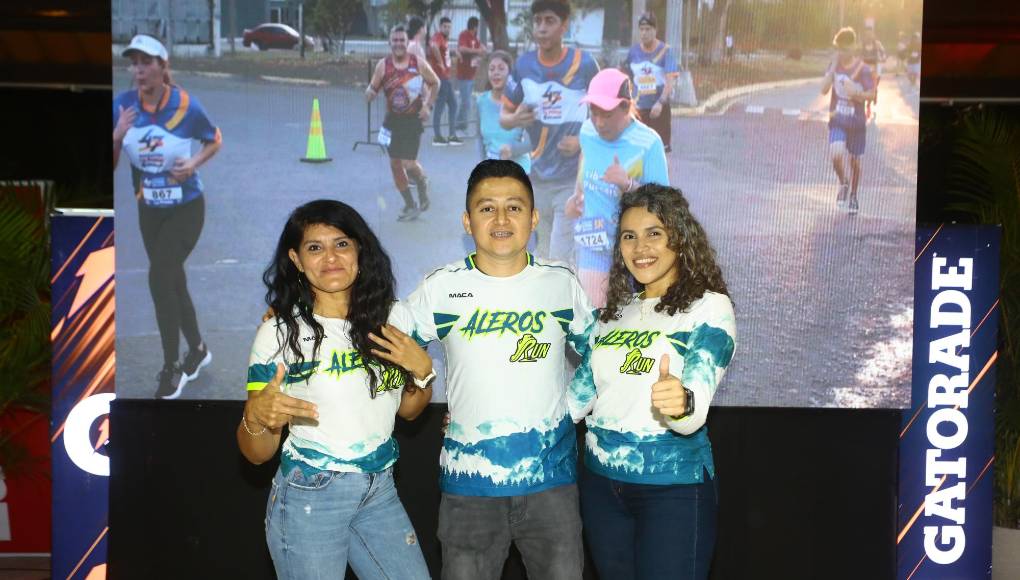 Miembros de Aleros HN, un club de corredores de la zona norte del país.