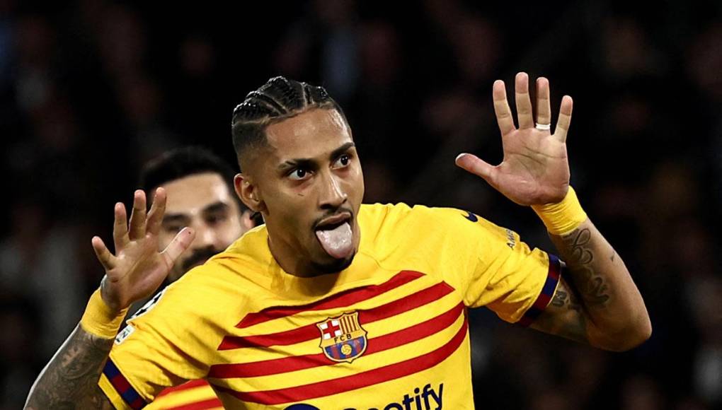 Raphinha dio el primer golpe tras una jugada de Lamine Yamal y puso el 0-1 en el marcador para el Barcelona. Así lo celebró el brasileño.