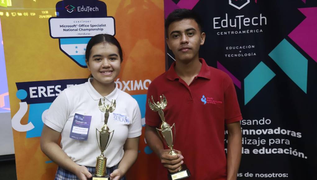 Los sampedranos, Sofía Osorio y Anthoni López, viajarán a finales de julio a California, Estados Unidos, donde representarán a Honduras en la Competencia Mundial de Especialistas en Microsoft Office, en la que participan delegados de más de 50 países.