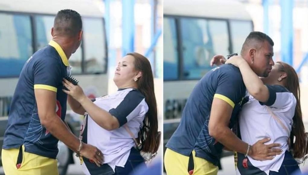 El portero del Génesis, Gerson Argueta, recibió el apoyo de su familia en el estdio Nacional Chelato Uclés contra el Olimpia.