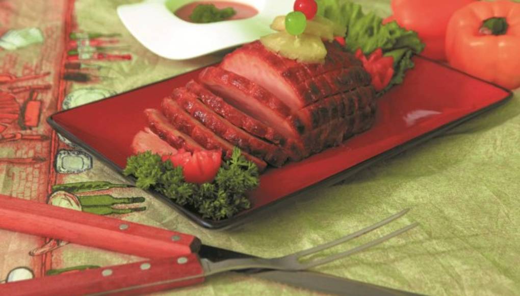 Jamón de pavo con salsa de guayaba