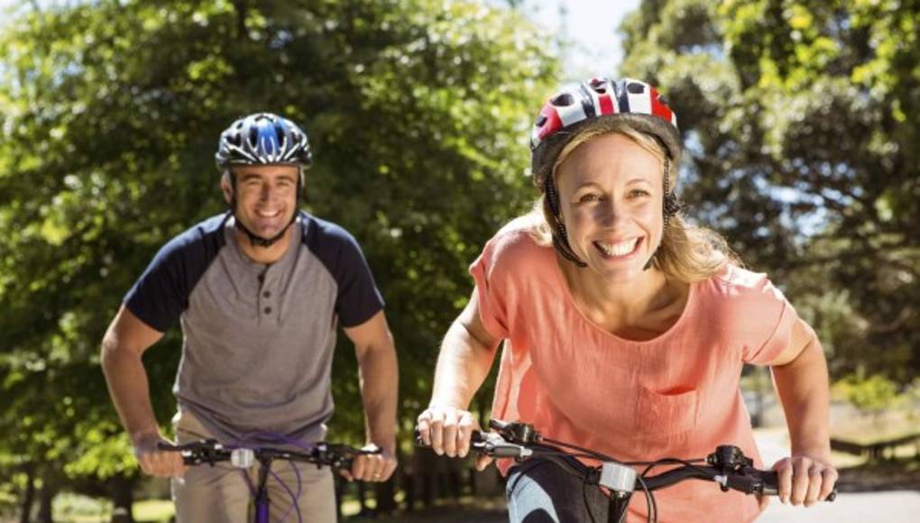 Huya de la diabetes tipo 2 en bicicleta