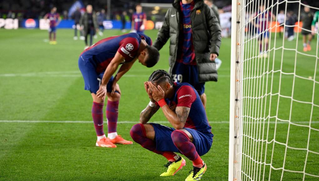 La tristeza fue evidente en el plantel del Barcelona.