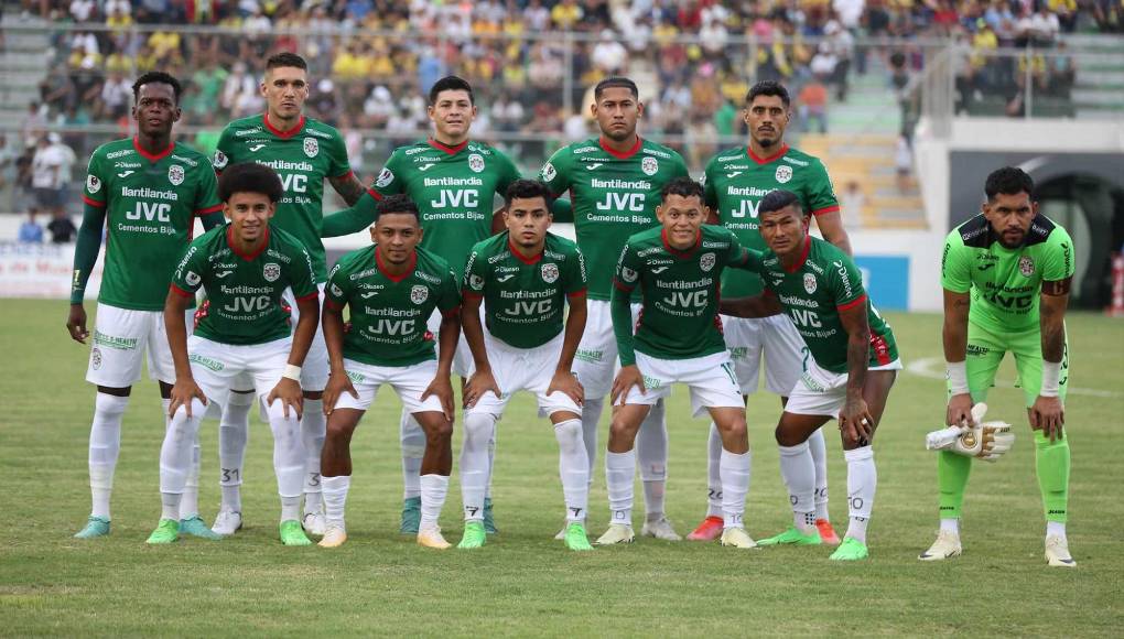 El 11 titular del Marathón que enfrentó al Génesis en el estadio Carlos Miranda de Comayagua. 