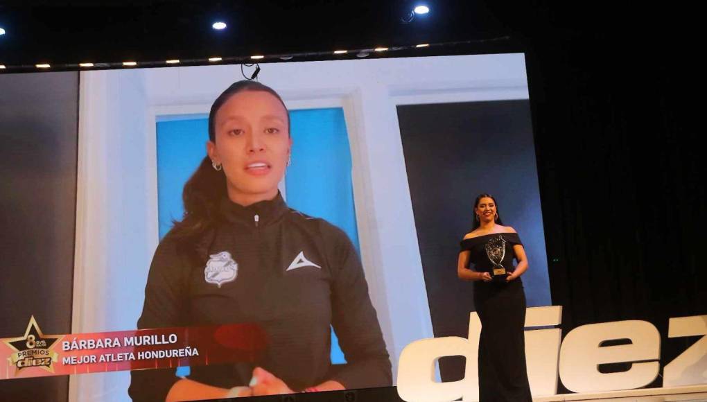Bárbara Murillo fue la ganadora a mejor atleta hondureña en los Premios DIEZ 2023. 