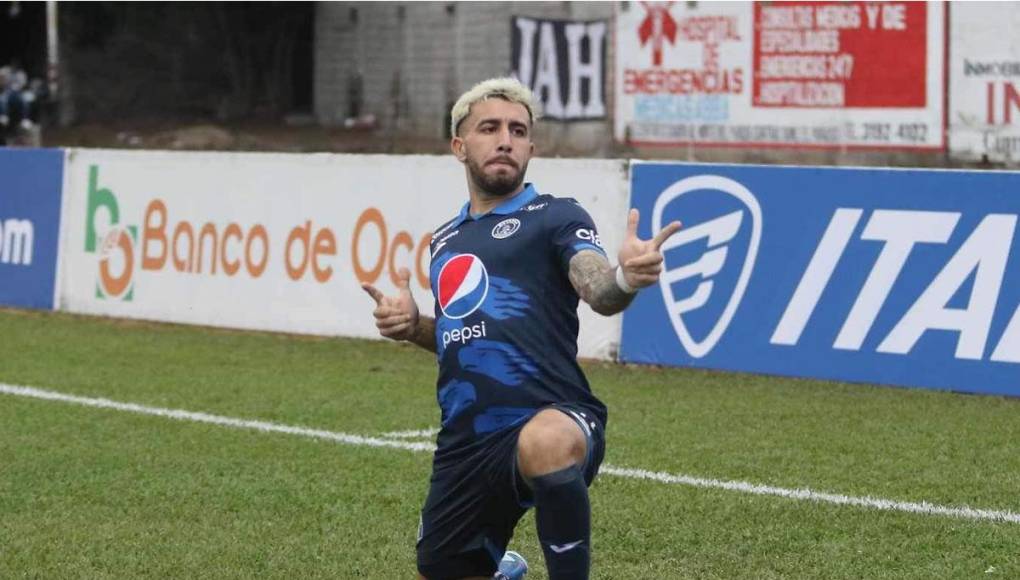 El ‘Pistolero’ Agustín Auzmendi celebrando su primer gol del Torneo Clausura 2024.