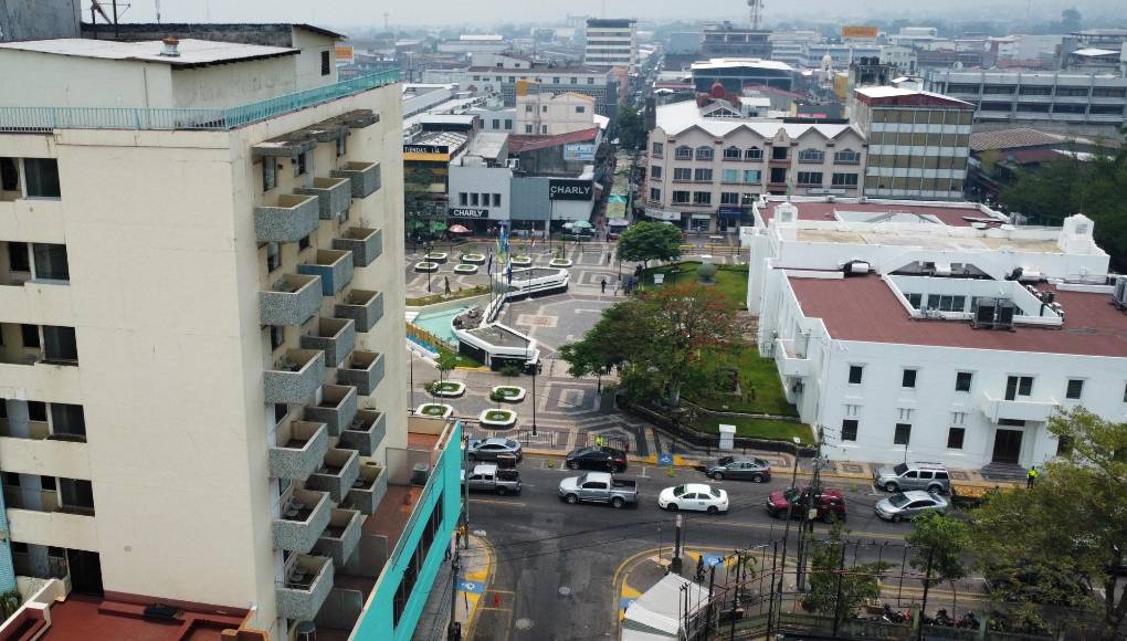 Panorámica de San Pedro Sula durante la mañana de este martes. 