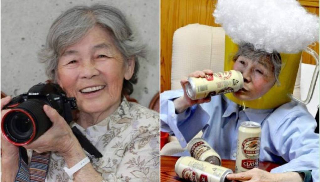 Abuelita japonesa cautiva las redes sociales con sus selfies