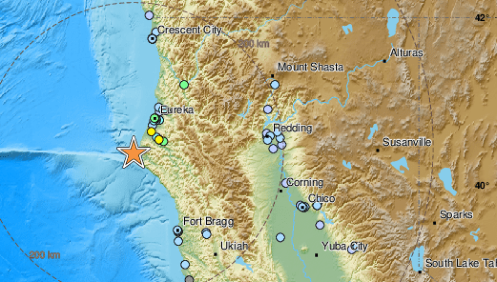 Un terremoto de magnitud 6,2 sacude la costa del norte de California