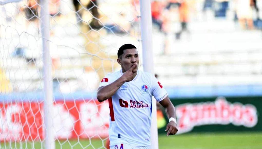 La celebración de Kevin López tras su segundo gol del Torneo Clausura 2024.