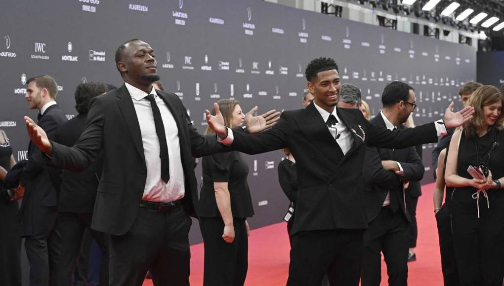 Usain Bolt se hizo una icónica foto con Jude Bellingham en la que ambos posaron imitando el gesto con el que el inglés del Real Madrid celebra sus goles.