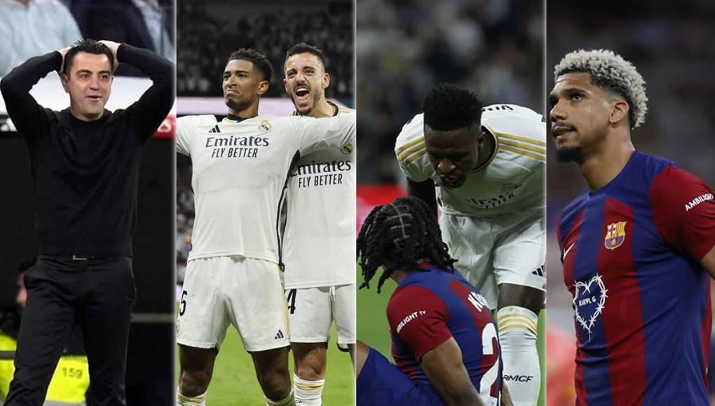 Las imágenes del vibrante Clásico que le ganó el Real Madrid (3-2) al FC Barcelona en el Santiago Bernabéu, dejando prácticamente sentenciado el título de la Liga Española 2023-2024.