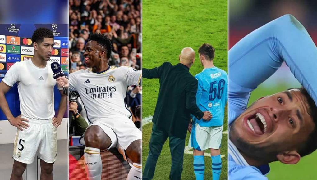 Las imágenes que no has visto de los partidos del día en la vuelta de octavos de final de la Champions League con las clasificaciones de Real Madrid y Manchester City a caurtos.