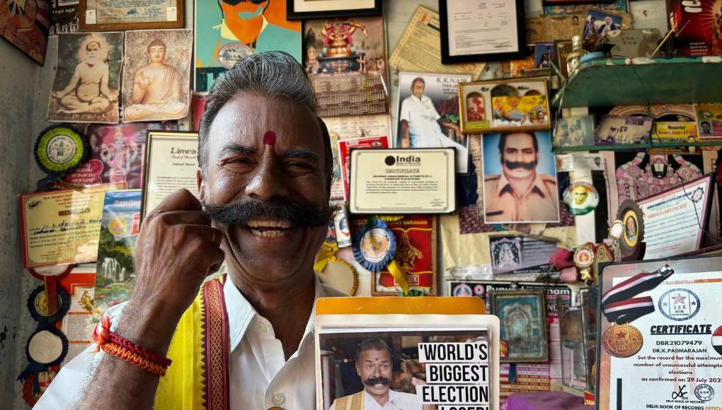 El reparador de neumáticos K. Padmarajan se ha presentado en 238 elecciones en India y ha perdido en todas. Lejos de amedrentarse, este “rey de las elecciones” disputará en abril unos nuevos comicios porque, para él, “la victoria es secundaria”.