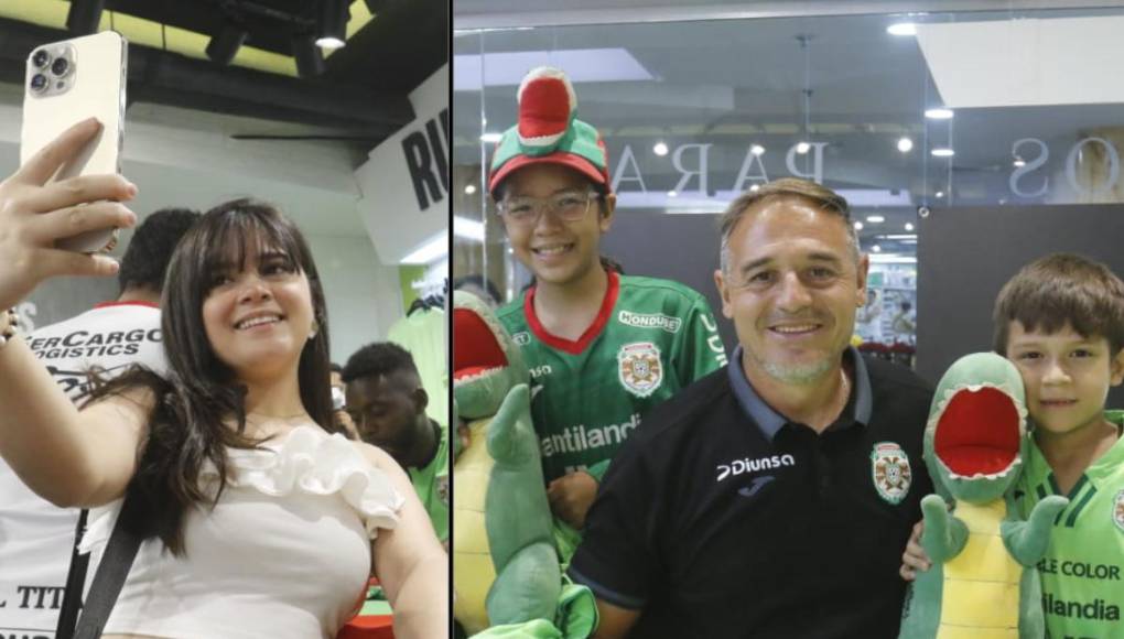 Las mejores imágenes de la firma de autógrafos de los jugadores de Marathón en Sportia en el City Mall de San Pedro Sula.