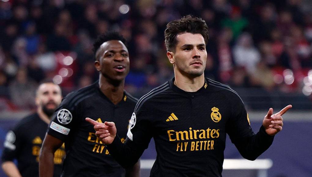 Brahim Díaz celebrando su golazo que le dio la victoria al Real Madrid.