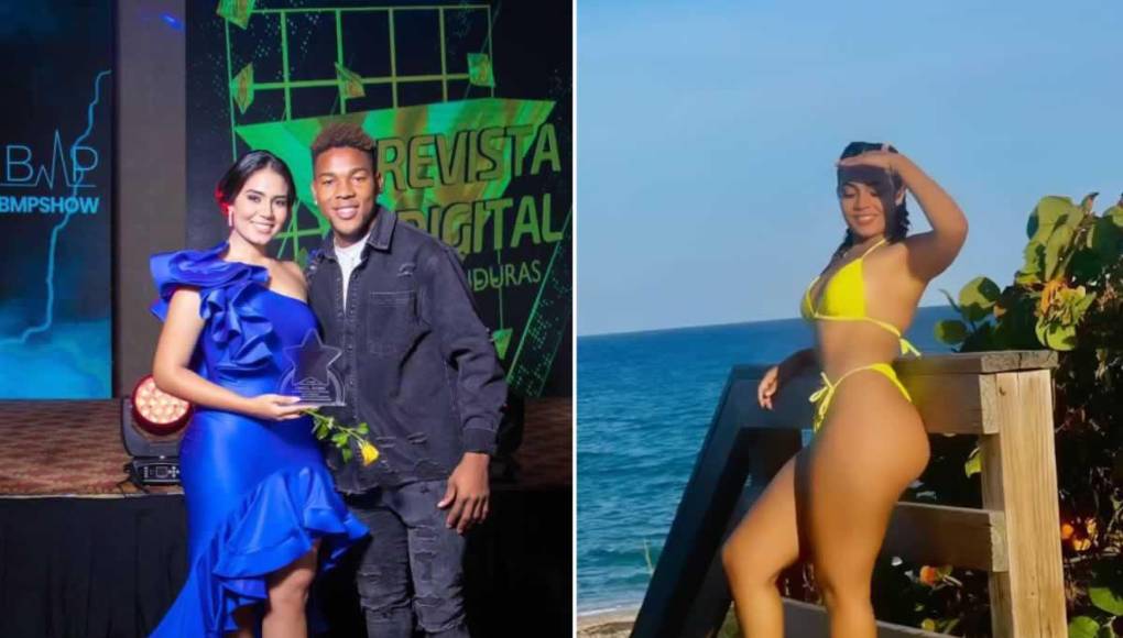 La despampanante periodista hondureña, Cristel Osorio, forma la pareja sensación de la Liga Nacional junto a Yeison Mejía.