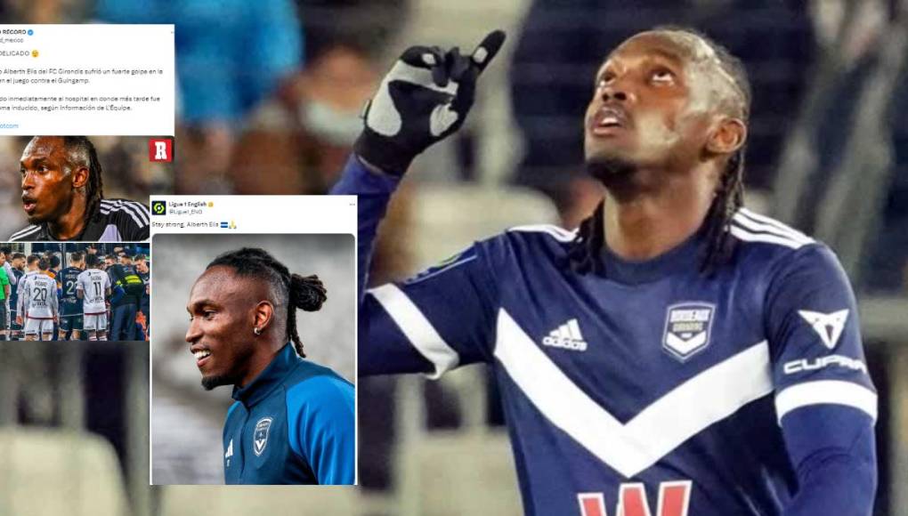 Alberth Elis sufrió un fuerte golpe en la cabeza tras chocar con un rival en la Ligue 2 de Francia y así reaccionaron a nivel mundial. 