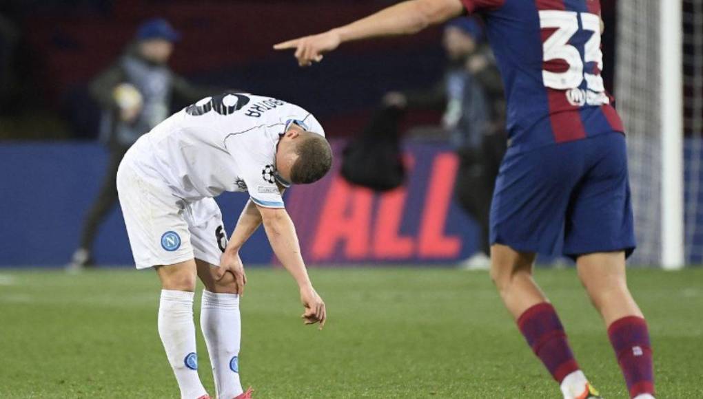 Los jugadores del Napoli evidenciaron su frustración .