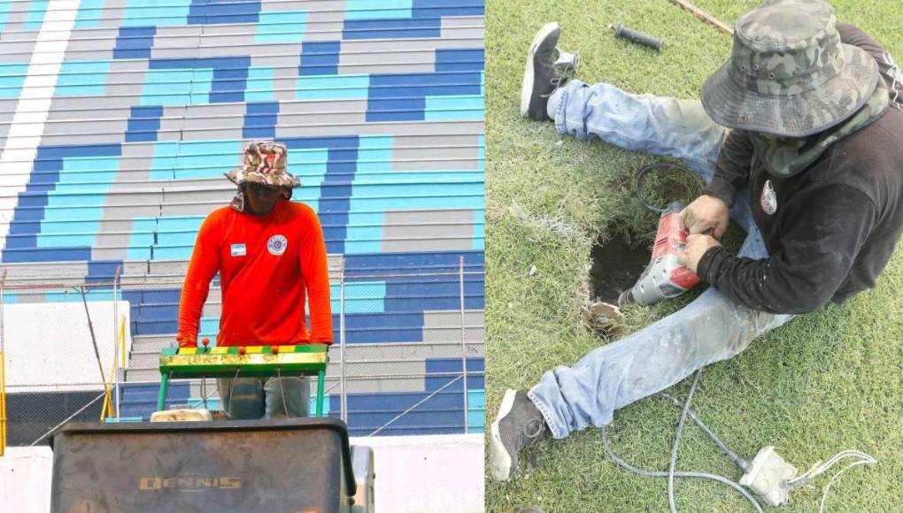 Los cambios se notan en el estadio Morazán que está en pleno proceso de remodelación.