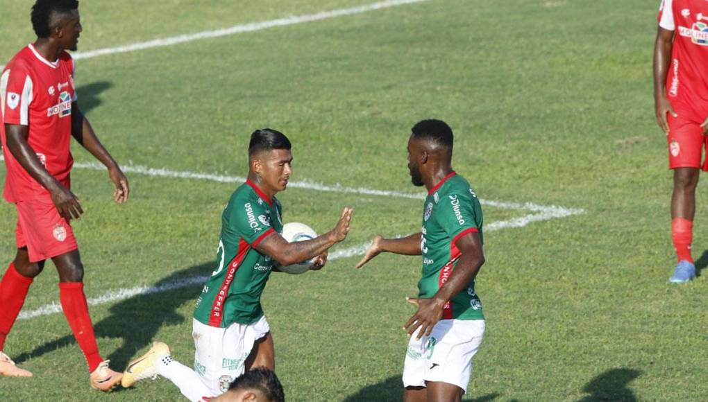 Iván López anotó su primer gol como jugador del Marathón.