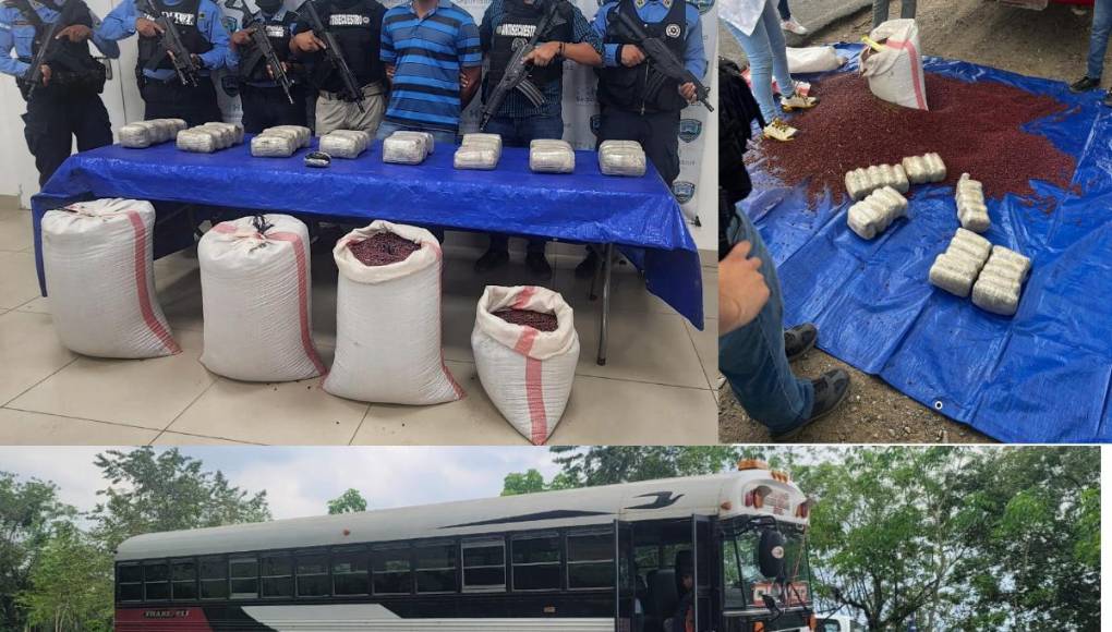 La droga fue decomisada en la aldea Arena Blanca de El Progreso en la carretera de que esta ciudad conduce a Santa Rita, Yoro. En la captura participaron la Unidad Nacional Antisecuestro DPI-SPS, Delitos Comunes, personal técnico Udep El Progreso, Yoro y la Umep-11 de El Progreso.