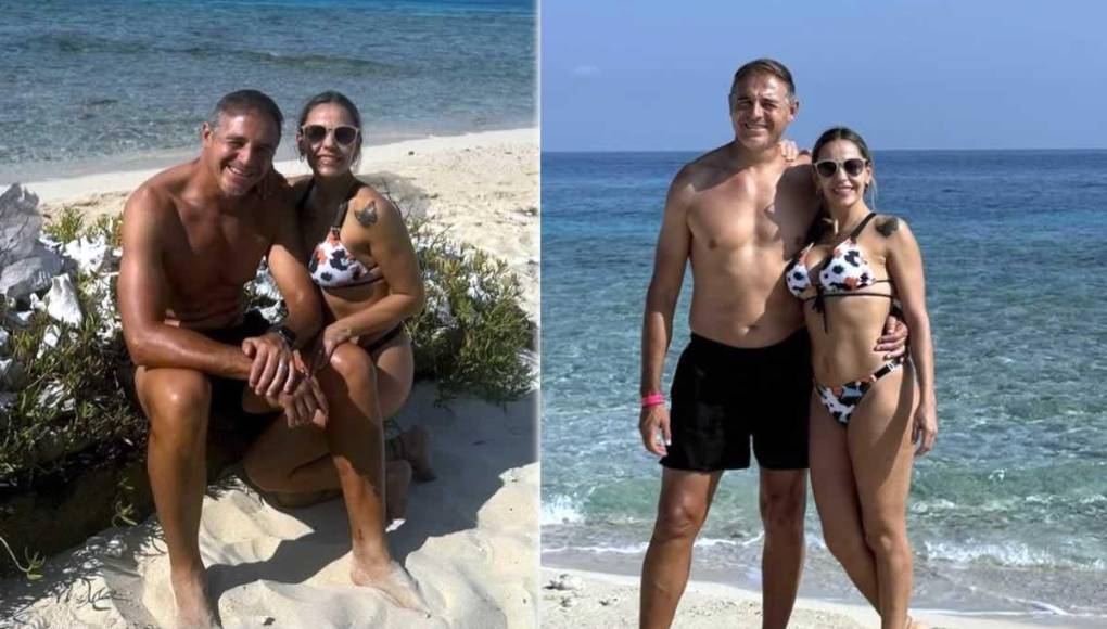 Hernán ‘La Tota’ Medina, entrenador argentino del Marathón, aprovechó el inicio del parón la fecha FIFA de marzo para disfrutar de Roatán en compañía de su bella esposa Taly Ávila.