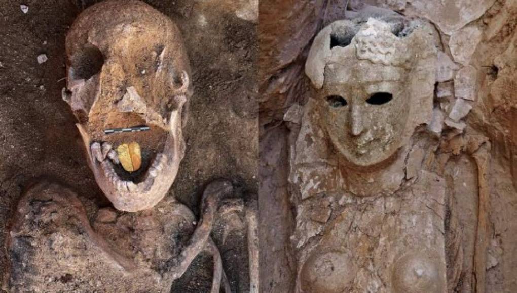 Misión arqueológica descubre momias con lenguas de oro en Egipto