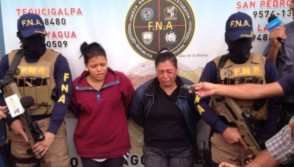 Caen madre e hija acusadas de extorsión en Tegucigalpa