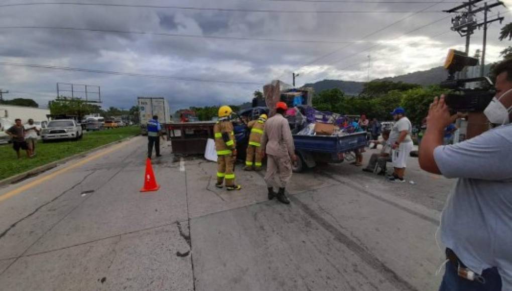 Trágico accidente de tránsito deja un muerto y dos heridos en Choloma