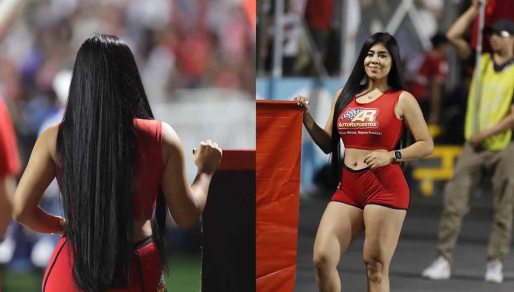 Esta guapa modelo cautivó en el estadio Nacional Chelato Uclés.