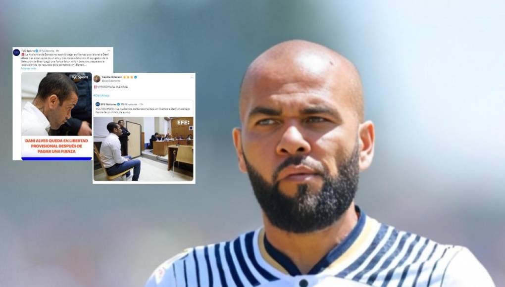 Dani Alves saldrá de prisión bajo libertad condicional al pagar una fianza de un millón de euros y las redes sociales reaccionaron: Indignación, molestia y el mensaje de su madre.