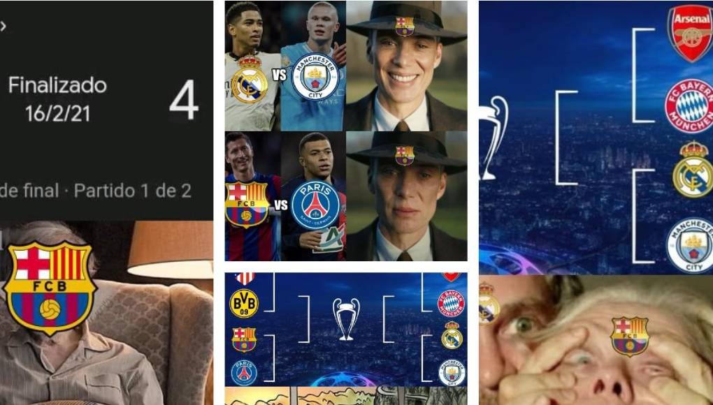 El Barcelona jugará ante el PSG en los cuartos de final de la Champions League y las redes sociales no desaprovecharon para mofarse del club.