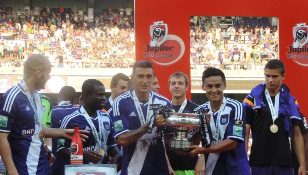 Andy Najar. Se coronó campeón en la Liga de Bélgica en dos ocasiones con el Anderlecht en las temporadas 2014 y 2017.